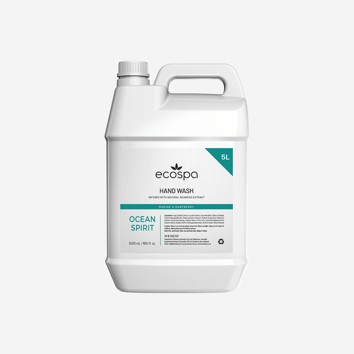 ECOSPA Ocean Spirit Bulk Liuqids Hand Wash 5L - Carton of 2