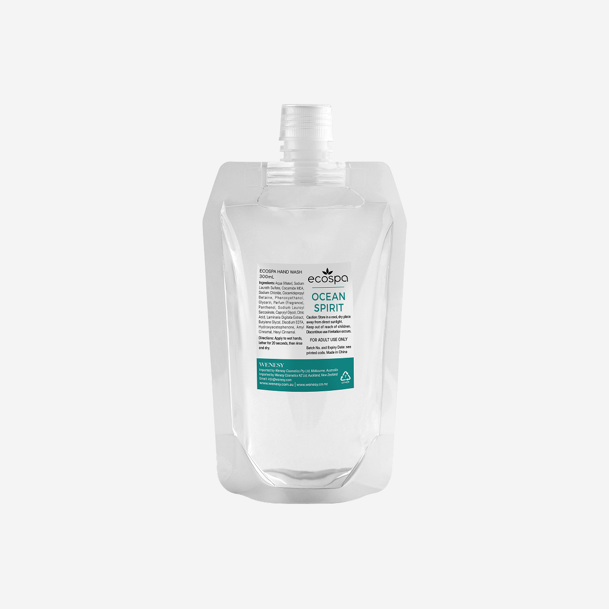ECOSPA Ocean Spirit Pump Eco Dispenser Hand Wash 300ml - Carton of 30