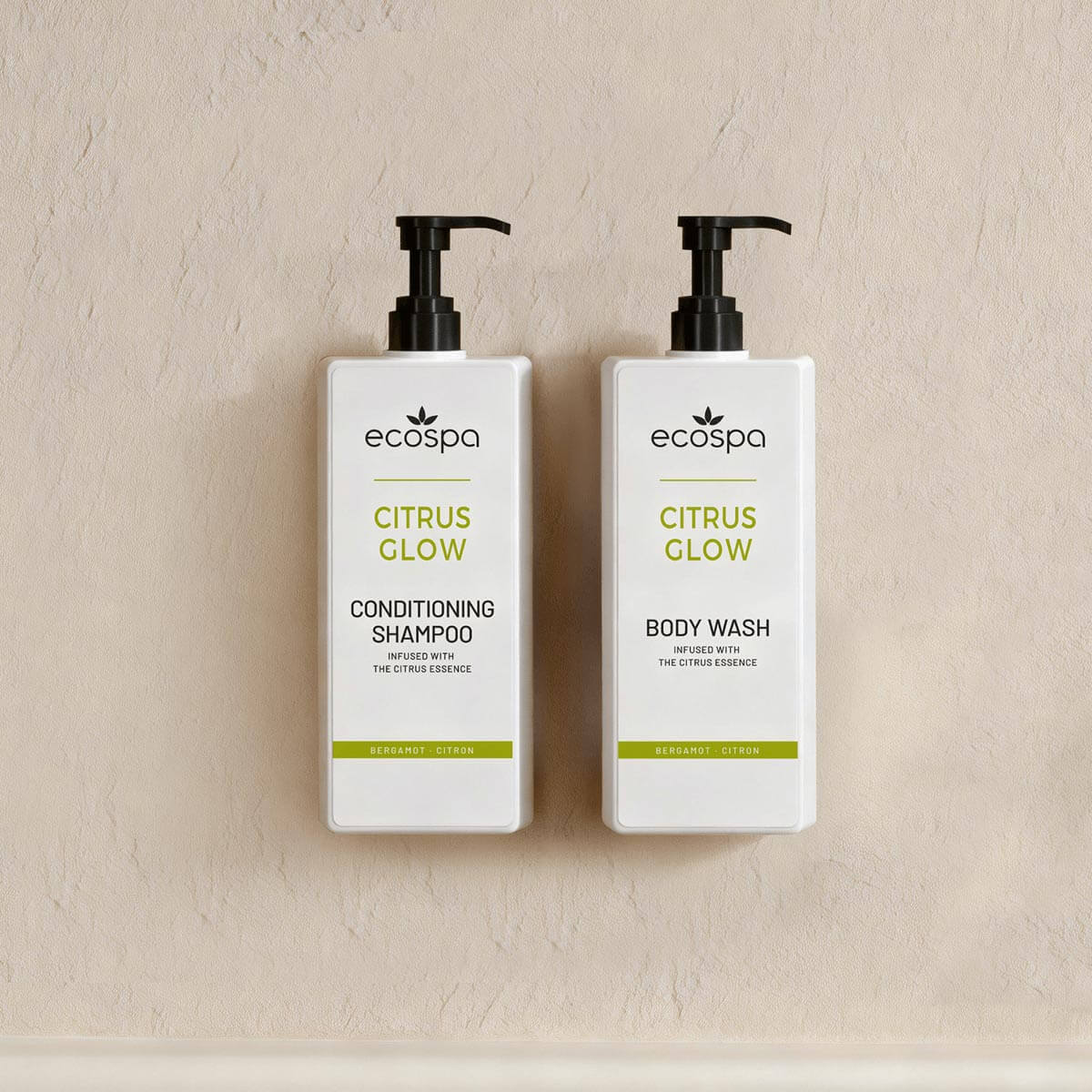 Pump Eco Dispenser Bracket for ECOSPA Citrus Glow Body Wash 300ml pouch - Carton of 20