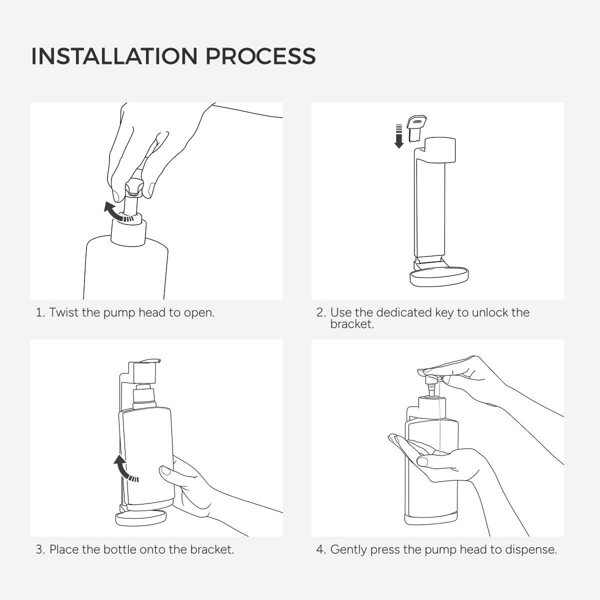 Pump Pro Dispenser Bracket for WENESY Geranium 360ml bottles - Carton of 50
