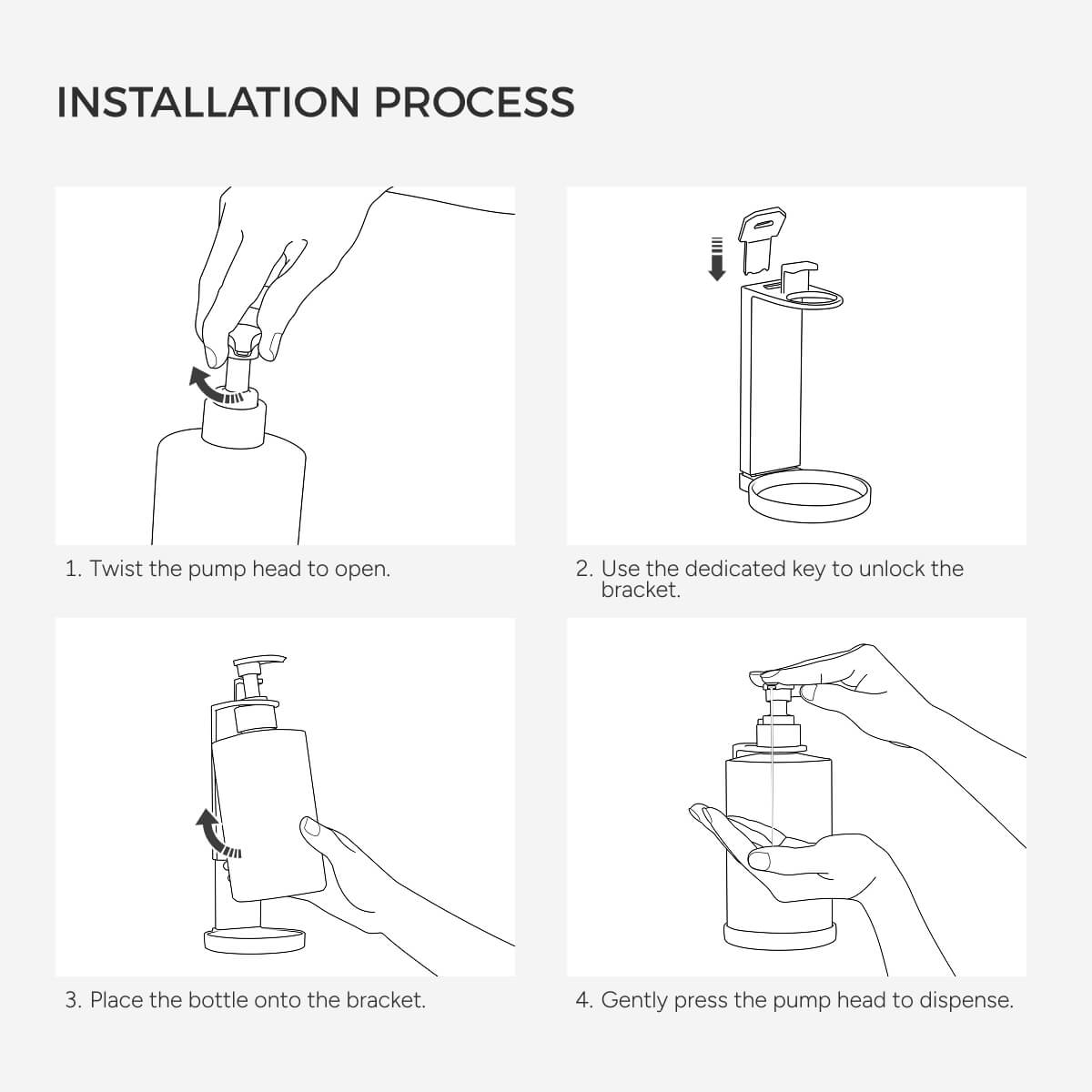 Pump Pro Max Dispenser Bracket for DIMARA and NATURPHY 500ml bottles - Carton of 50