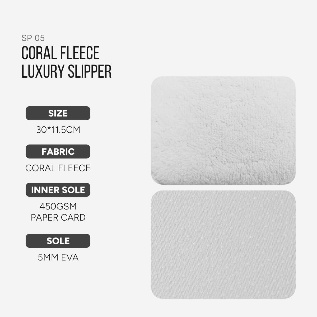 Hotel Coral Fleece Luxury Slipper - Carton of 100