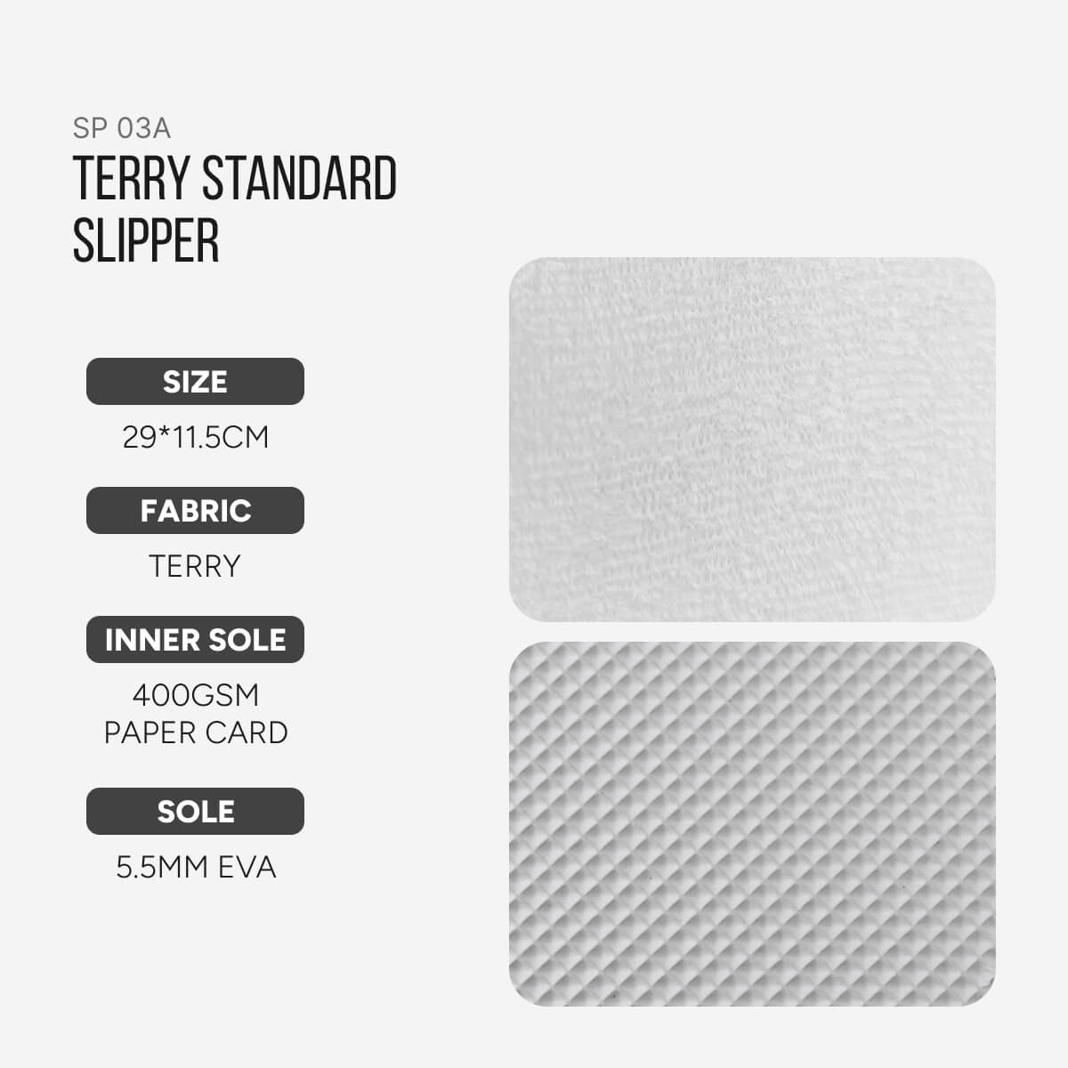 Hotel Terry Standard Slipper - Carton of 100
