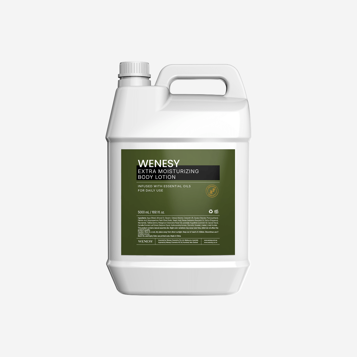 WENESY Geranium Bulk Liuqids Body Lotion 5L - Carton of 2