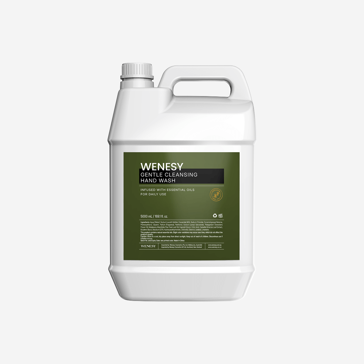 WENESY Geranium Bulk Liuqids Hand Wash 5L - Carton of 2
