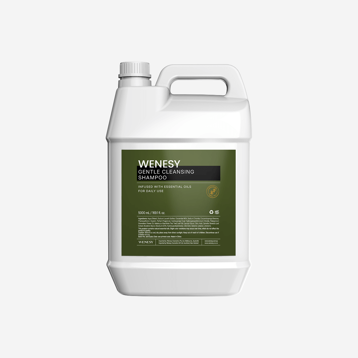 WENESY Geranium Bulk Liuqids Shampoo 5L - Carton of 2