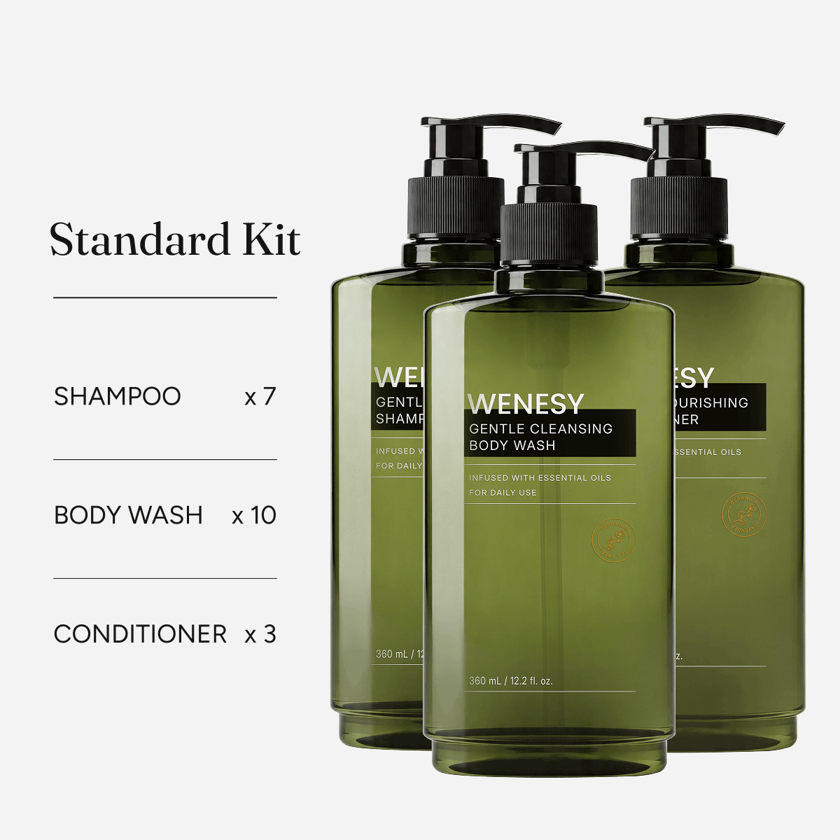 WENESY Geranium Hotel Standard Kit 360ml – Carton of 20