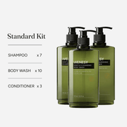 WENESY Geranium Hotel Shampoo x7, Hotel Body Wash x10, Hotel Conditioner x3, 360ml | Hotel Supply Australia & NZ