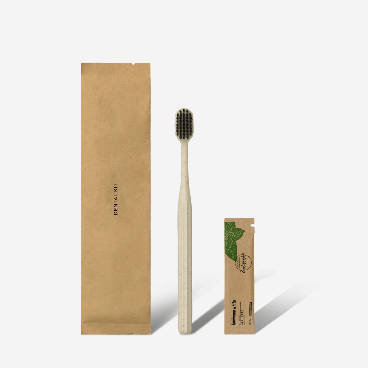 Hotel Dental Kit Eco Kraft Paper Packaging - Carton of 200