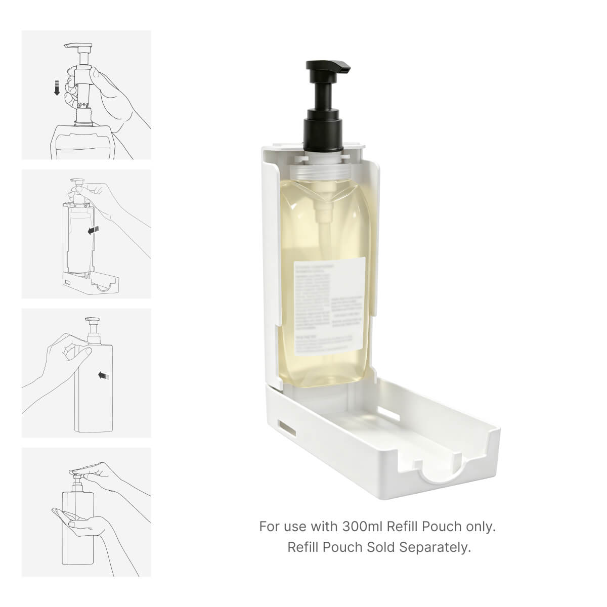 Pump Eco Gen 2 Hotel Dispenser for 300mL Pouch Refills – Carton of 20
