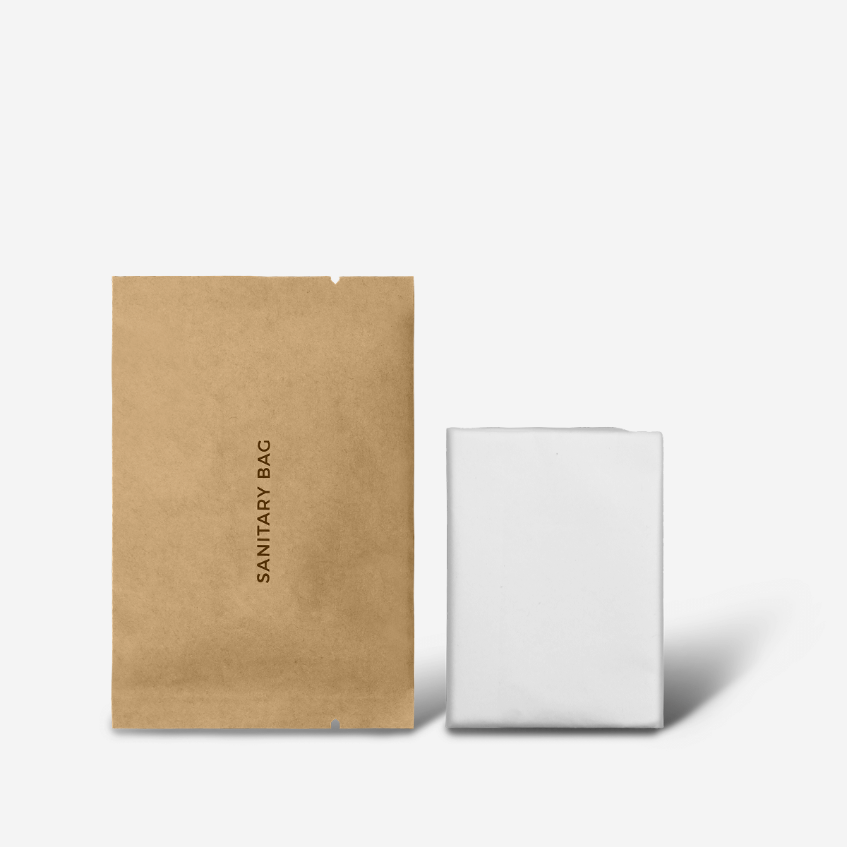 Hotel Sanitary Bag Eco Kraft Paper Packaging - Carton of 200